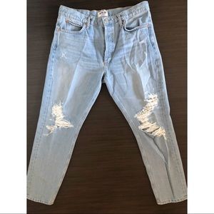 AGOLDE Distressed Straight Leg Jeans Size 32